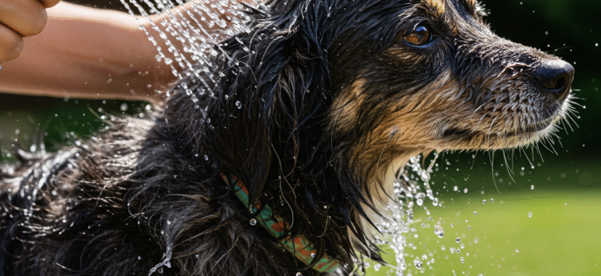PostSwim Care Rinsing Chlorine and Salt from Fur