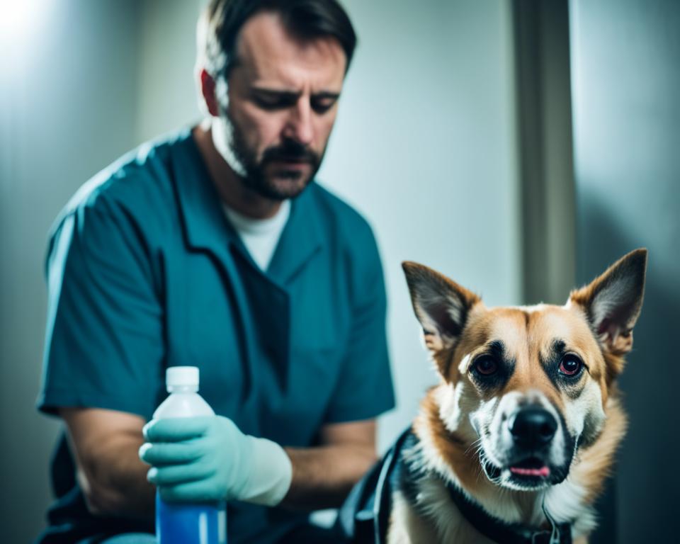 emergency situations with blood in dog's stool