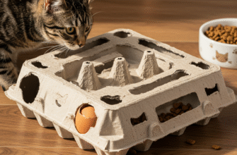 DIY Cat Puzzle Feeder from an Egg Carton