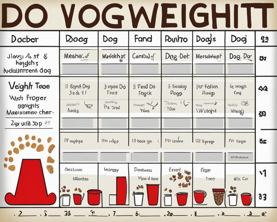 Dog weight management chart