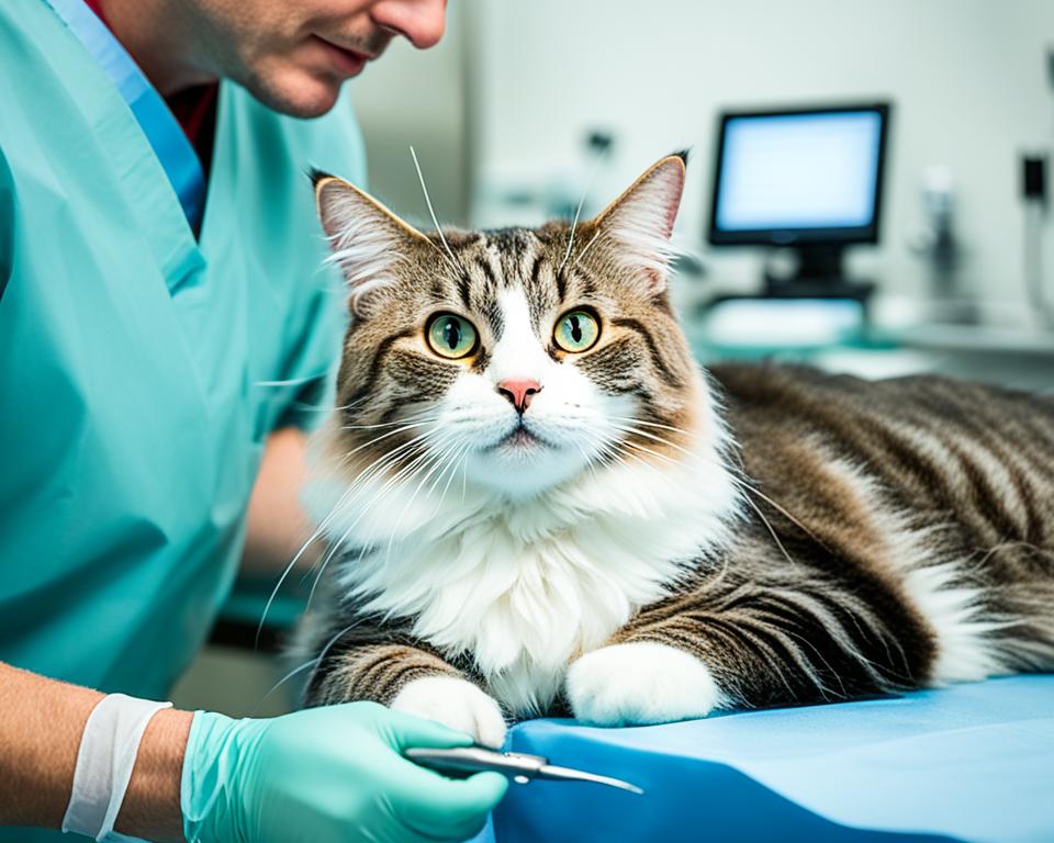 Feline neutering procedure