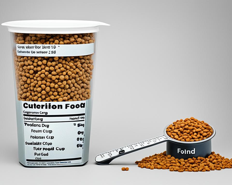 Measuring cups for dog food portion control