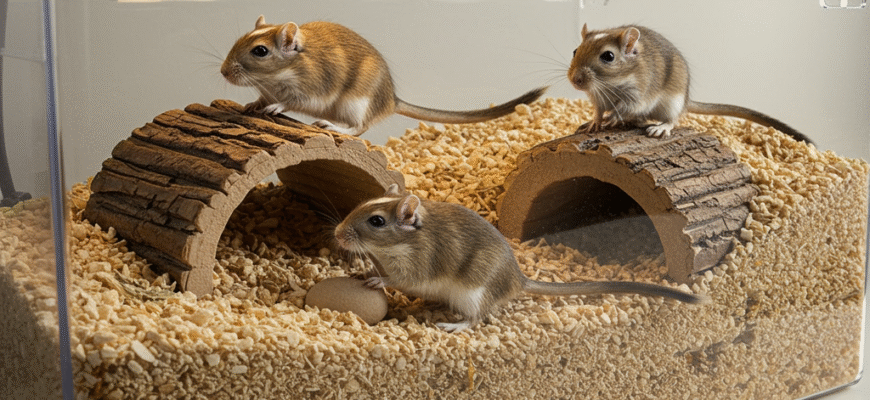 Gerbil Habitat Enrichment Deep Bedding for Burrowing