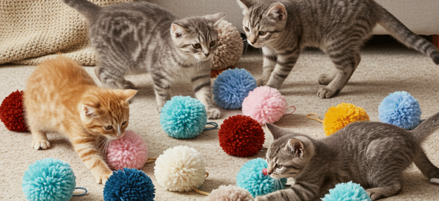 Pompom Playtime Simple Yarn Toys Cats Cant Resist